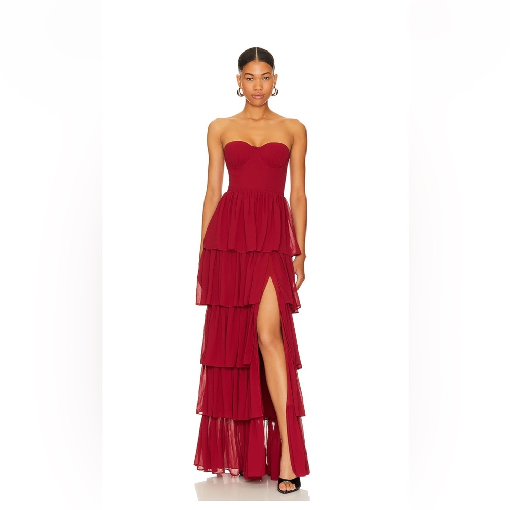Hattie Gown in Deep Red